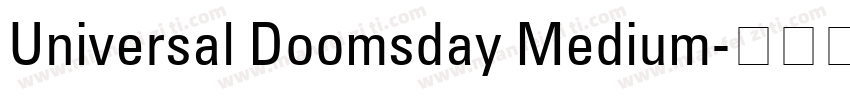 Universal Doomsday Medium字体转换